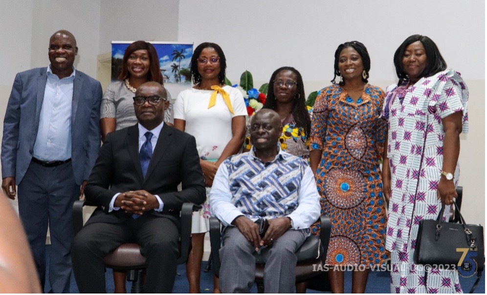 College of Humanities UG@75 Planning Committee members pictured with Prof. Ofori, Provost, College of Humanities and Prof. Gyimah-Boadi, Keynote Speaker