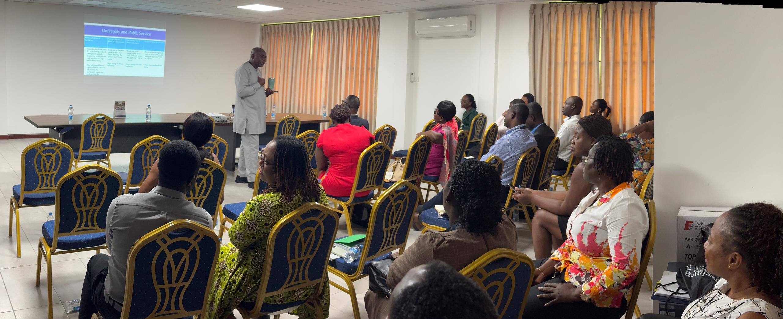 Prof. Joseph Awetori Yaro, COH Provost addressing participants